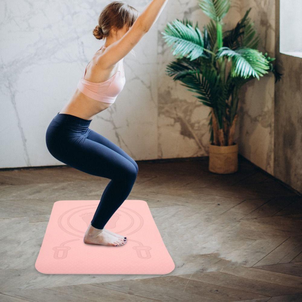 Non Slip Yoga Fitness Mats Anti-noise Skipping Mat Floor Mats Jump Rope Mat Pilates Exercise