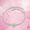 S925 Sterling Silver Bracelet Korean Style Fresh Little Daisy Bracelet SUNFLOWER Ornament Fashion All-Match Bracelet Silver Accessories