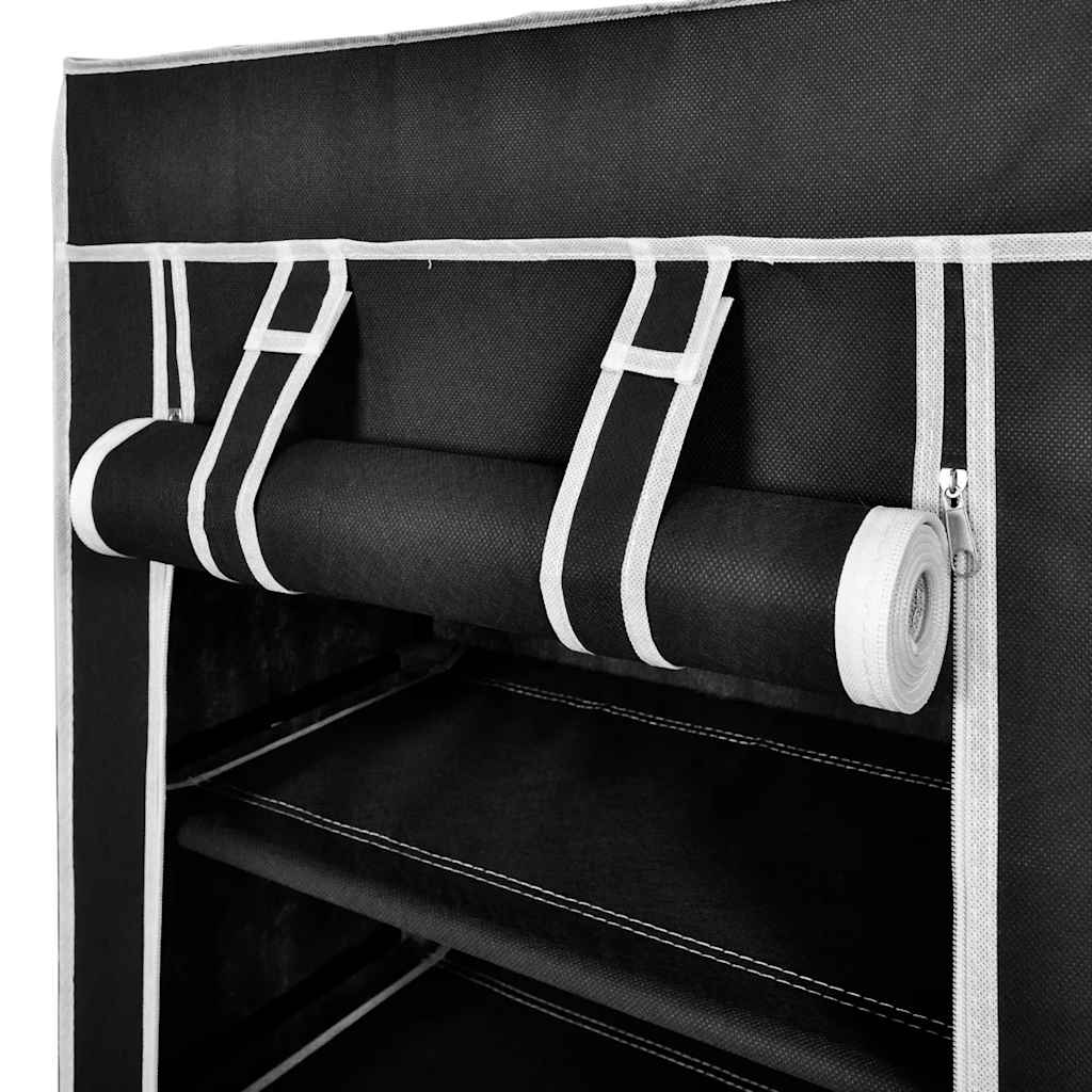 Shoe Cabinet Shoe Shelf Shoe Storage 5 Tier 58 x 28 x 106 cm Black