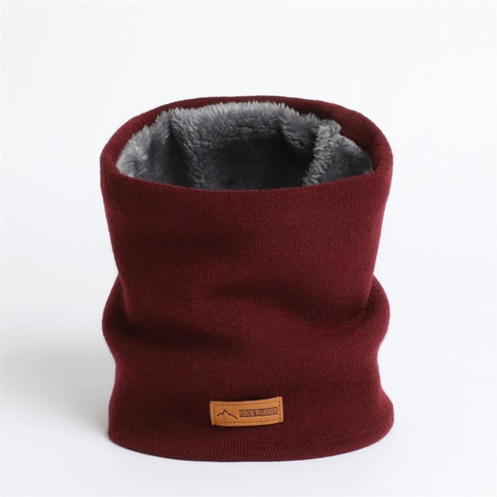 Solid Color, Knitted Scarf, Men's and Women's, Autumn and Winter, Pullover, Neck Protector, Thickened, Warm Neck Cover, Scarf, Outdoor