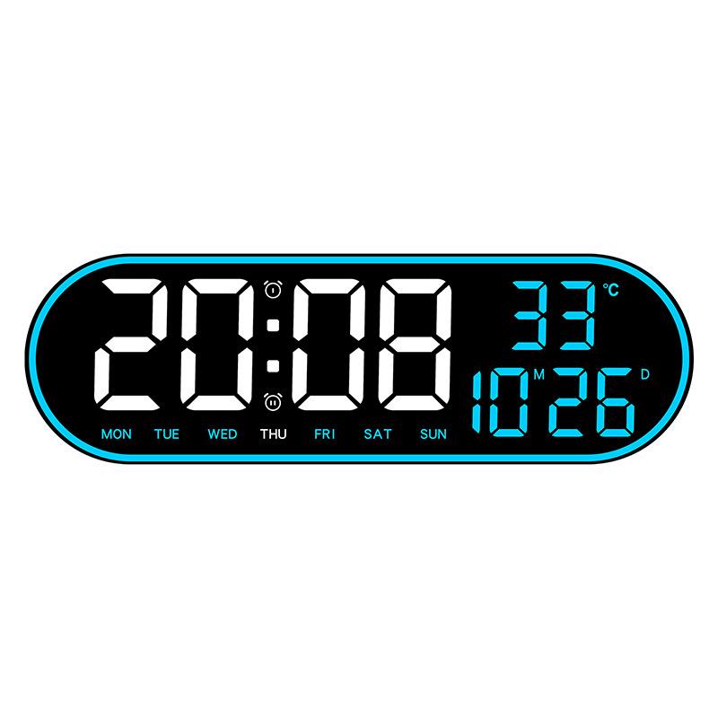 Multifunctional Living Room Wall Clock Seat Clock Simple Digital Display Multi Alarm Clock Silent Clock Home Decoration Clock