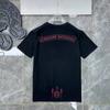 D48 CHROME HEARTS Лето 2026 Новая Высококачественная Хлопковая Круглый Вырез Свободная Большого Размера Мужская и Женская Футболка Футболка для Пары