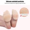 1 Pair Breathable Women's Invisible Toe Cover With Padding Toe Topper Liner Socks Non-Skid Bottom For High Heels Cushions