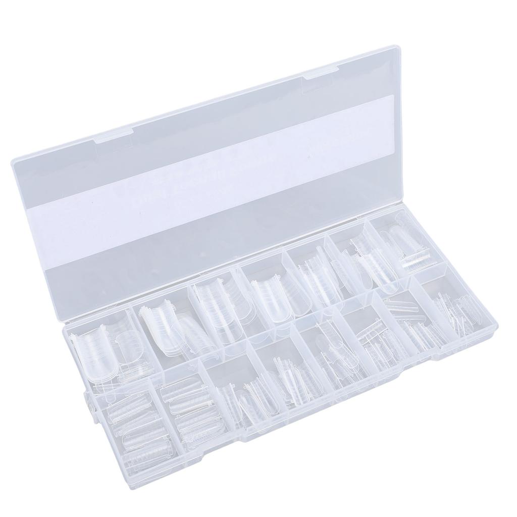 160 Pcs Toenail Forms Clear Toenail Extension Full Cover Tips with Accurate Markings for Manicure   At Home