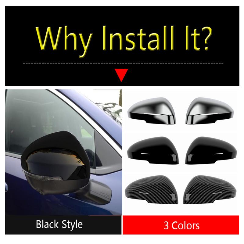 For Nissan Kicks 2025 2026 Rearview Mirror Protection Cap Case Cover Trim ABS Chrome / Black / Carbon Fiber Accessories Exterior