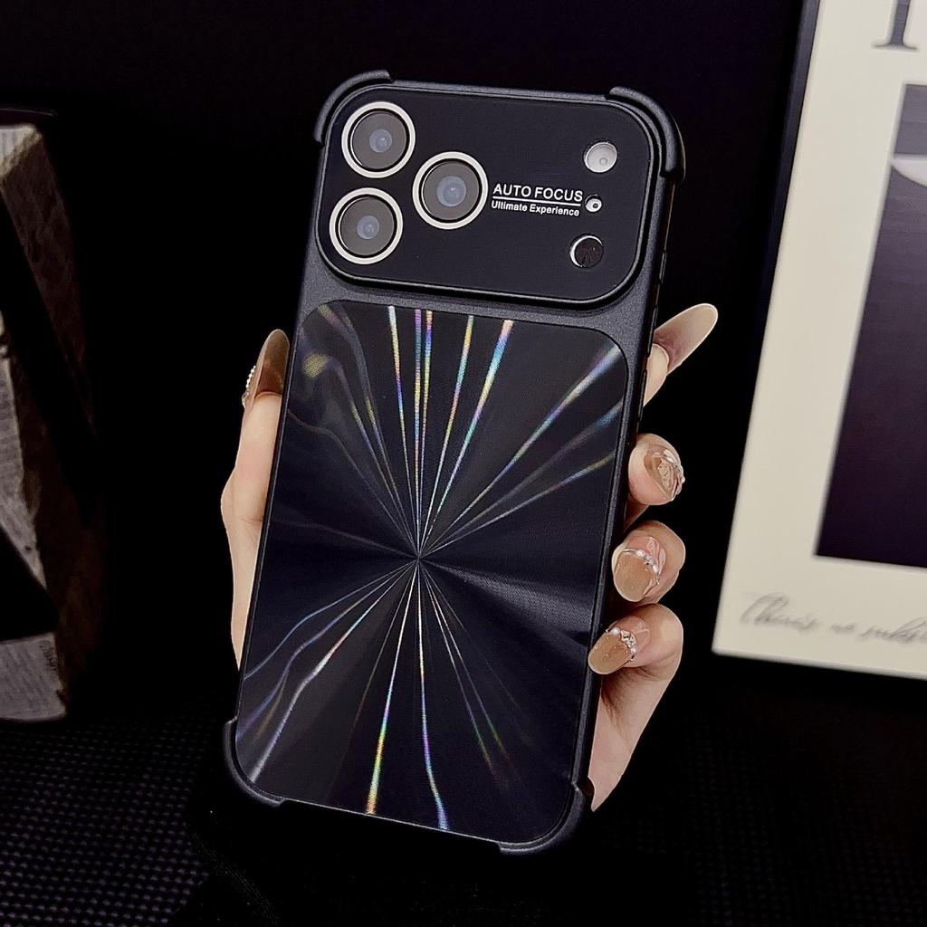 Совместимый чехол для iPhone 17 Pro Max - Отделка «Аврора Спрей», Полное покрытие линзы, Защита углов от падения.