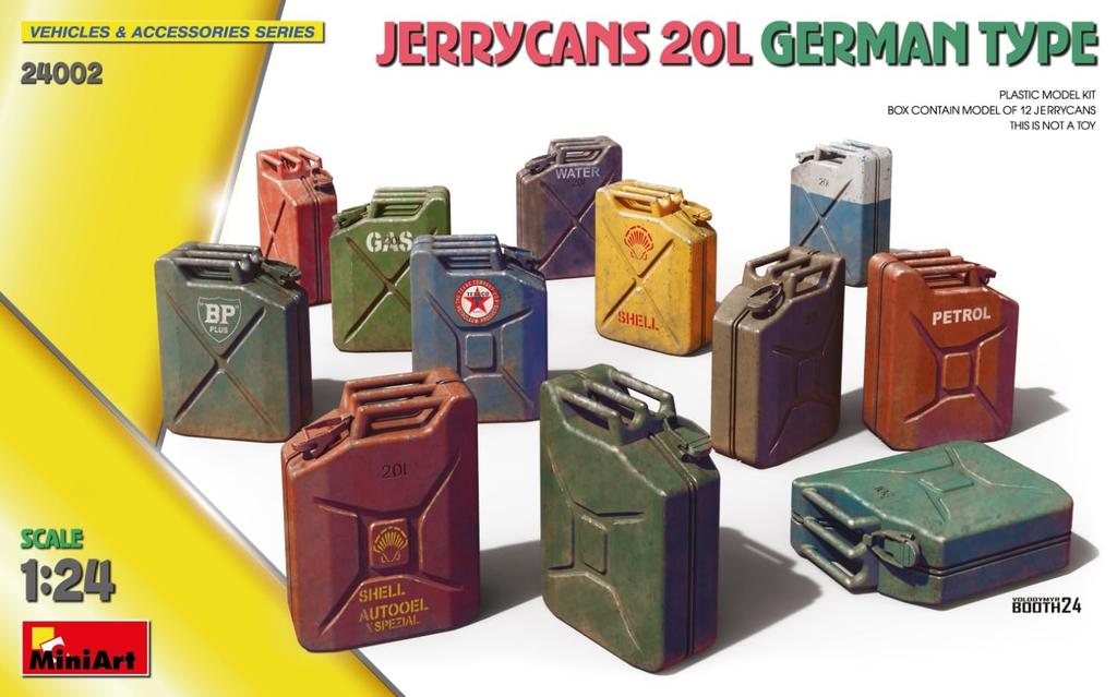 Miniart scale German 20L Jerrycan plastic model MA24002 1/24