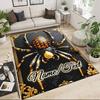 1PC Custom Name Golden Spider Emblem Theme Floor Mat Ideal for Living Room, Game Rooms, Office, Bedroom,Floor Mat Playful Design