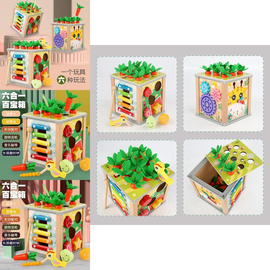 Wooden Kids Educational Toy With Sixinone Play Set For Early Learning And Development