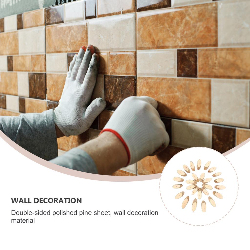 20 pcs 4-5Cm Oval Wood Slices Natural Pine Diy Wooden Circles For Craft Wedding Decor Log Discs Handmade Coasters