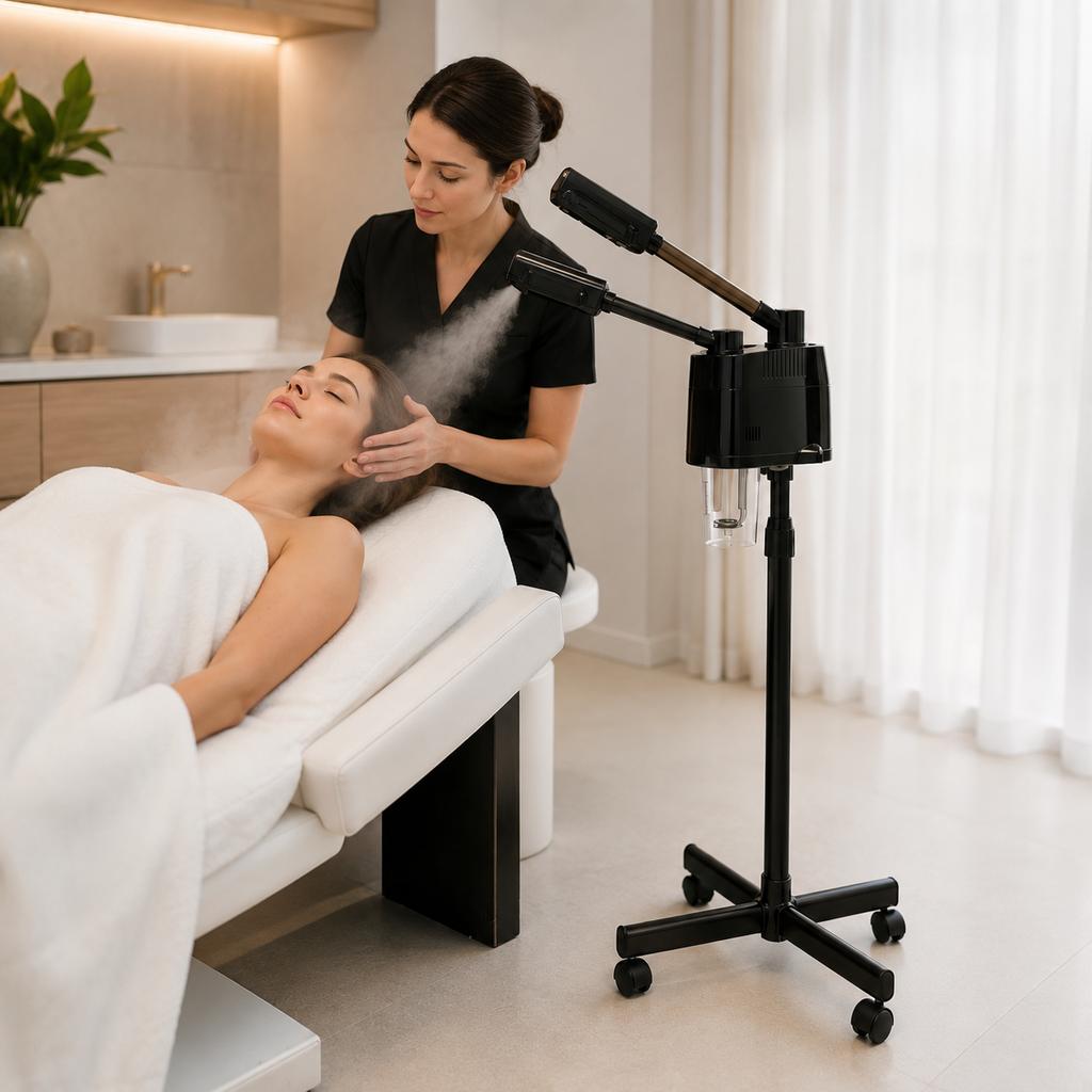 Cosmetic Vapozone for Oxygenation and Softening of the Skin Steam Stand
