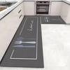 Американский минималистичный кухонный коврик набор в стиле инс, узор посуды, впитывающий, нескользящий коврик-дорожка, домашний декор