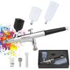 Types of Paint Airbrush Large Diameter Double Action with Spare Nozzle Handpiece 7cc 20cc 40cc Paint Cup Gravity Type Separate Type Plastic Model