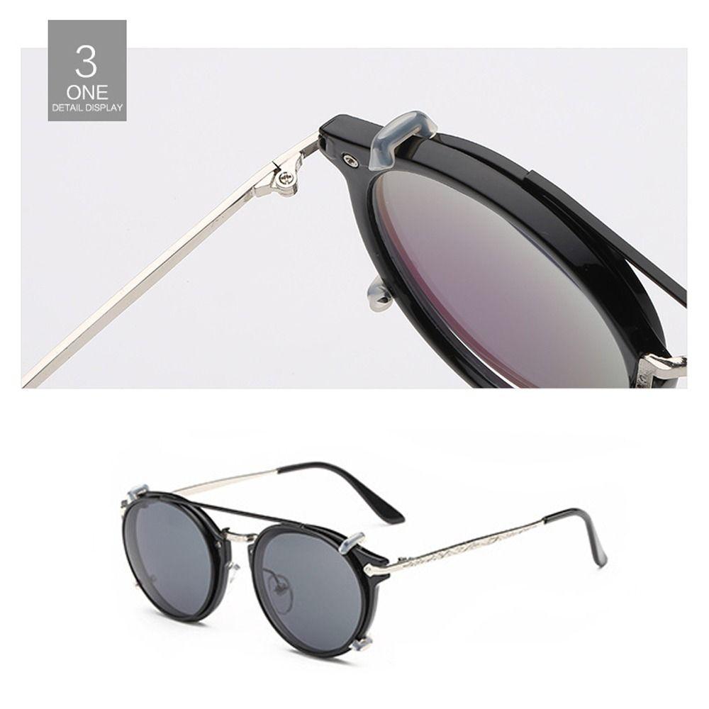 Korean Double Layer Steampunk Flip-Up Sunglasses Two Usage Black Shades Glasses Punk Eyeglasses Flip Cover Computer Eyeglasses