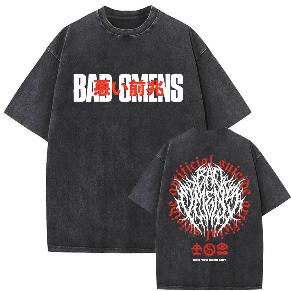 Washed Vintage Rock Band Bad Omens Graphic Tshirt Do You Feel Love Tour 2026 T Shirt Men Women Casual Oversized Cotton Tshirts