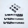3D Letters S63 S65 V12 Biturbo V8Biturbo 4matic+ ABS Emblem for Mercedes Benz W222 W223 Car Fender Trunk Logo Sticker AU1