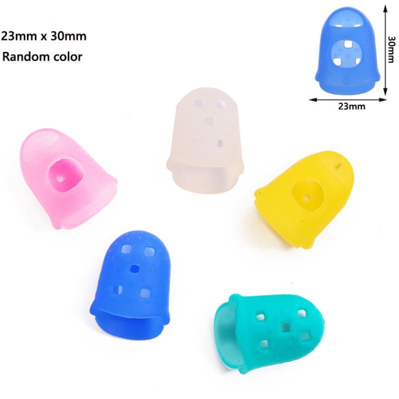 5/10PCS Silicone Finger Sleeve Playing Piano Thimble Hollow Breathable Anti-slip Needle DIY Crafts Sewing Accessories