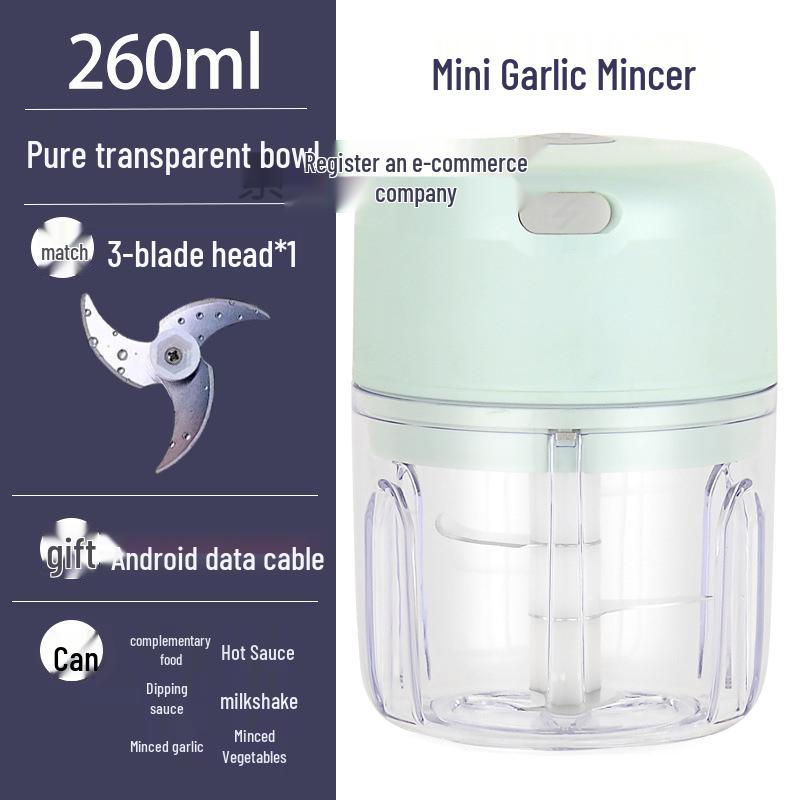 Compact Wireless Electric Garlic Chopper & Masher: Multi-functional Kitchen Tool for Mincing and Mashing Garlic