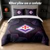 Fiorentina FC Design Bed Bedding Set 1 Duvet Cover + 2 Pillowcases Soft Breathable Household Bed Linens