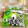 Exquisite Cartoon 3D Printed S-Sprunki Bedding Set 3pcs Duvet Cover Pillowcase Single Twin Double Queen King Size for Kids Boy