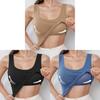 Nylon Spandex Solid Color Design Ladies Tank Top With Builtin Bra For Summer Casual Wear