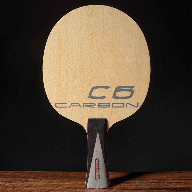 SANWEI C6 LD CARBON Table Tennis Blade Racket (Koto + Balsa + Carbon OFF+) Original SANWEI C-6 Ping Pong Bat Paddle