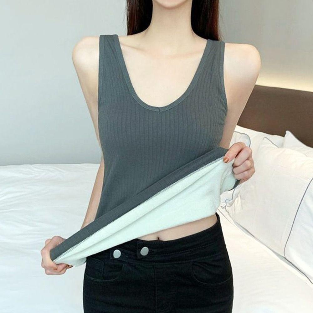 Keep Warm Underwear Thermal Sling Vest Fashion Thickened Vest for Women Female