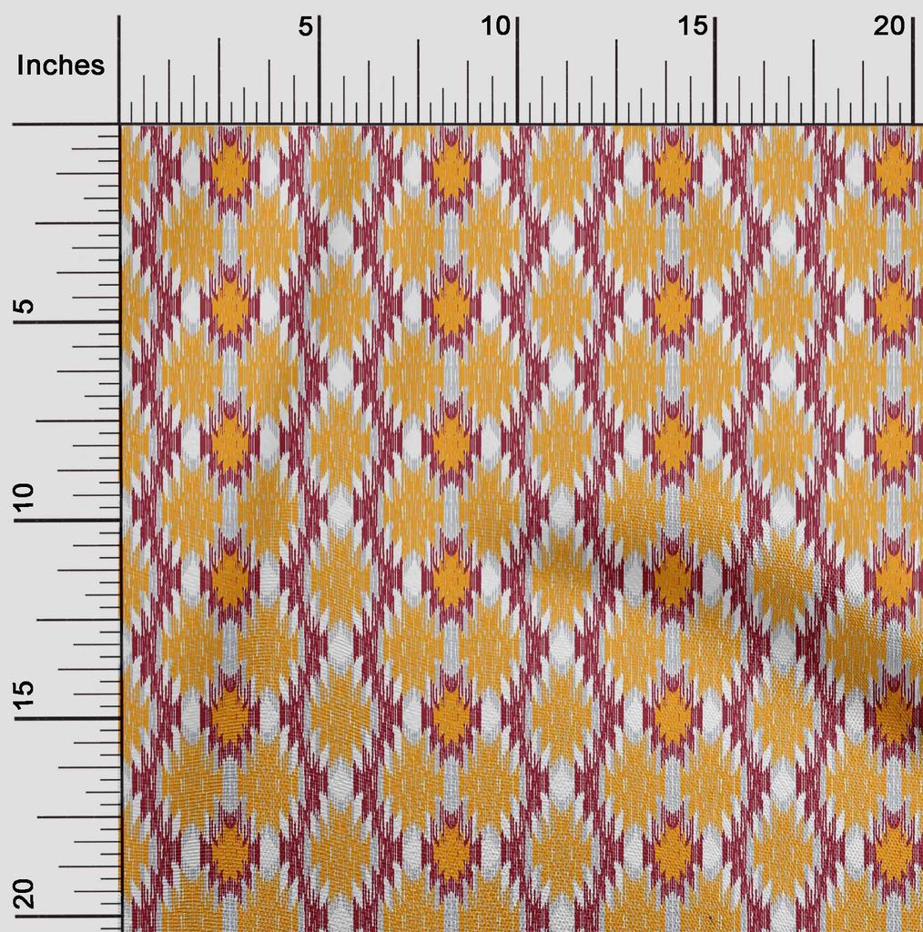 oneOone Cotton Flex Fabric Aztec Ikat Print Fabric By Yard 40 Inch Wide
