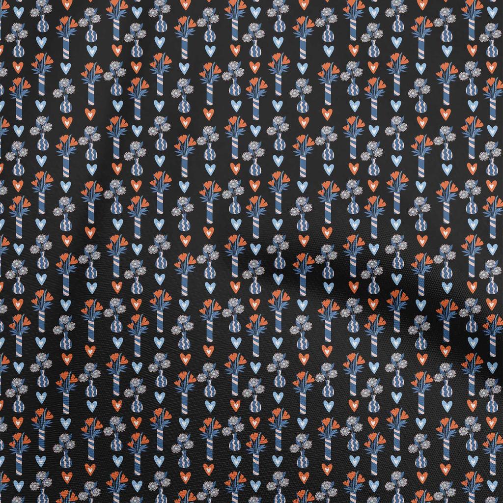 oneOone Cotton Flex Brown Fabric Floral Quilting Supplies Print Sewing Fabric By The Yard 40 Inch