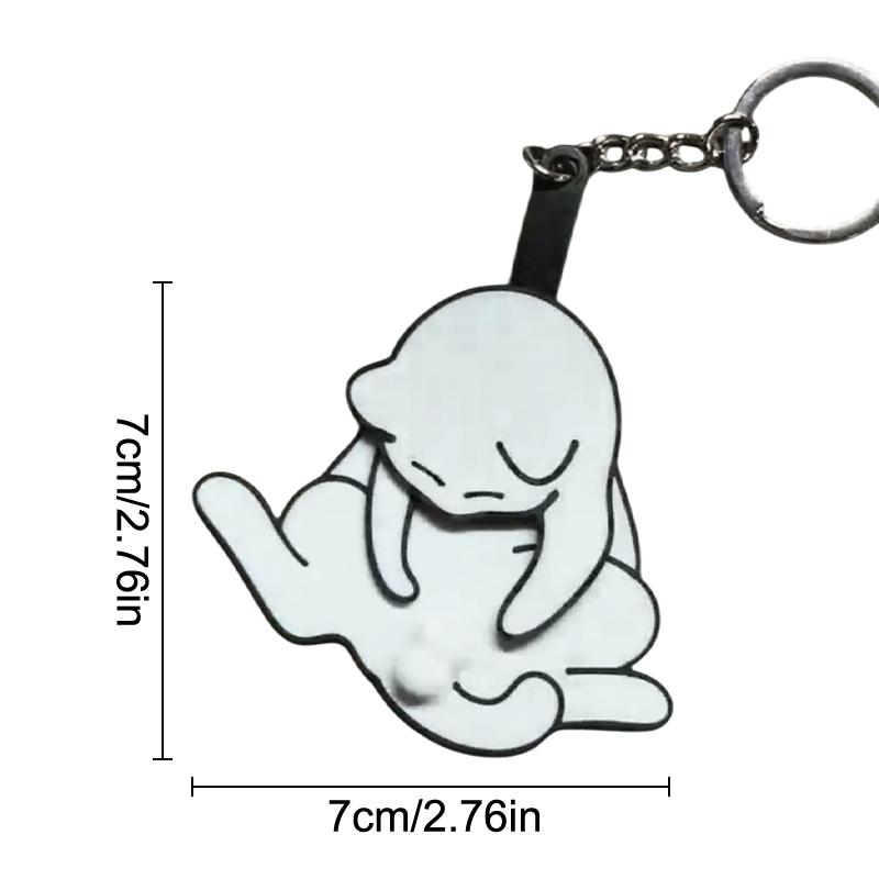 Творческий брелок-подвеска в виде яйца-кошки, милый и забавный вращающийся акриловый брелок для сумки, аксессуар для женщин, брелок для сумки