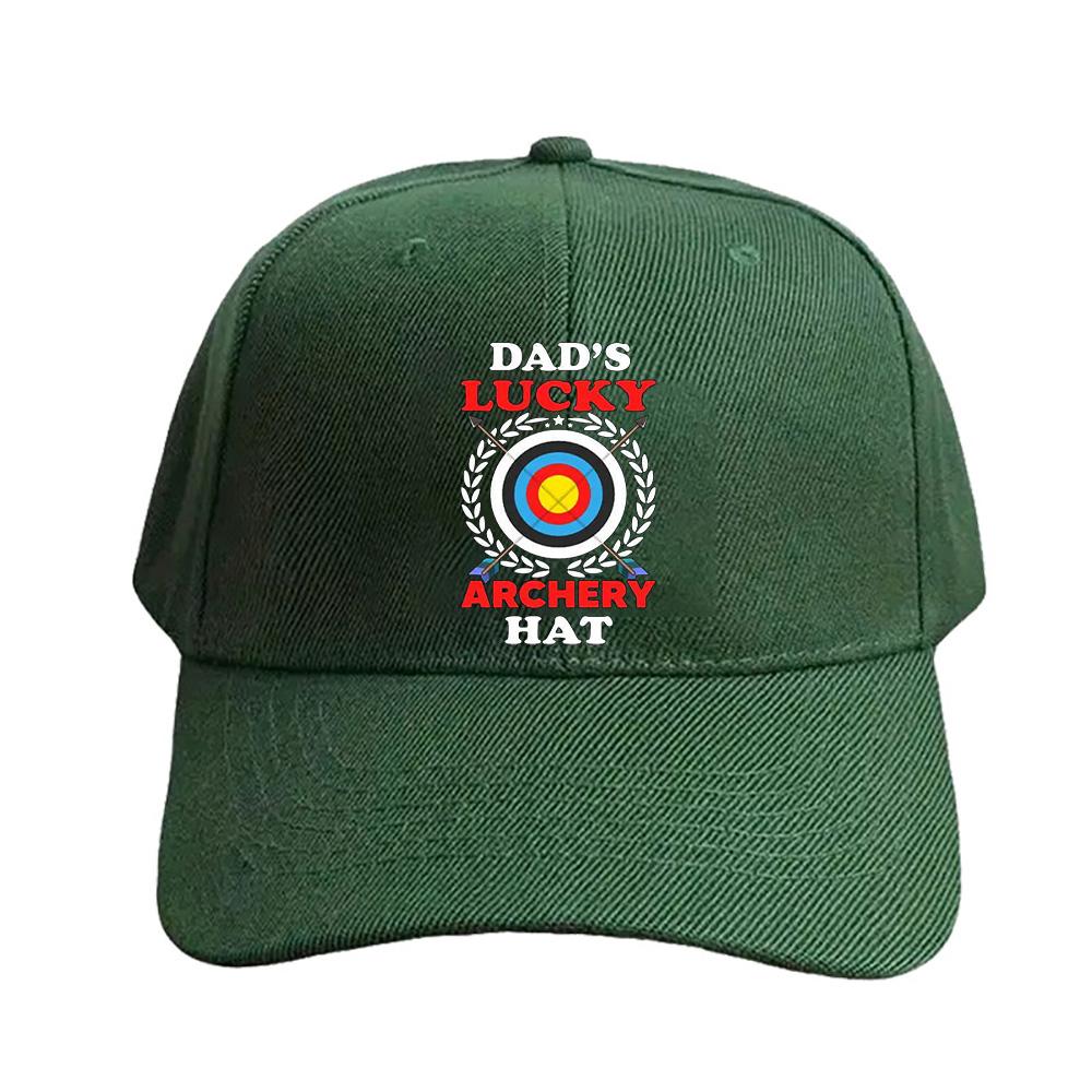 Dads Lucky Archery hat Cap Summer Woman Man Baseball Cap Adjustable with Curved Brim Duckbill Cap Protection Sun Hats
