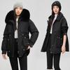 One dress and three wears the inner tank with hair pie to overcome the medium and long waist, loose and thin, and thickened cotton-padded coat f