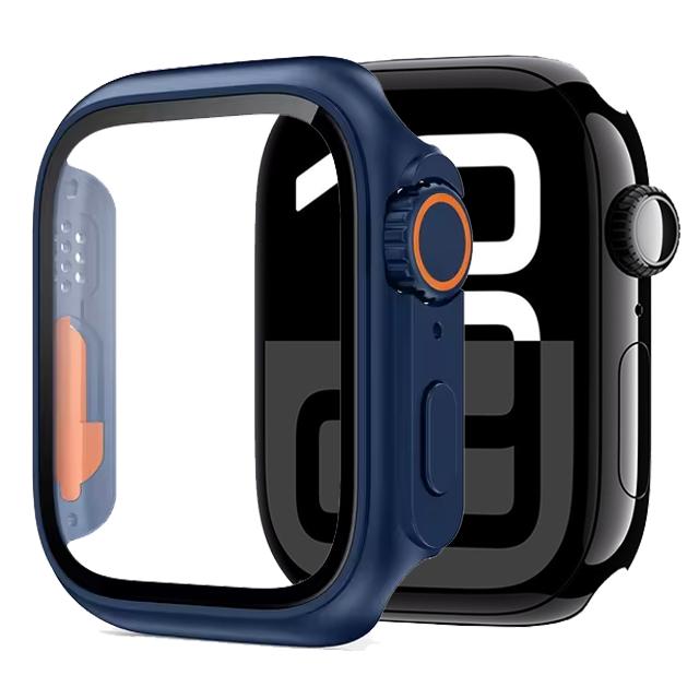 Стекло+Чехол для Apple Watch 11 10 46мм 42мм 9 8 7 45мм 41мм Защита экрана Сменная Ultra 3/2/1 Бампер Чехол iWatch 6 5 4 SE 44мм
