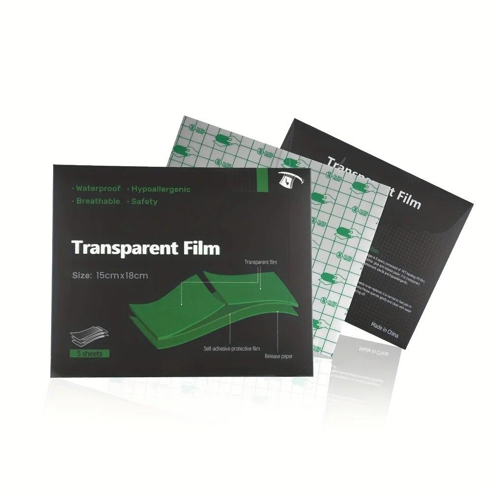 5 листов после ухода за татуировкой, защитная прозрачная пленка, водонепроницаемая рулонная повязка, принадлежности для татуировки