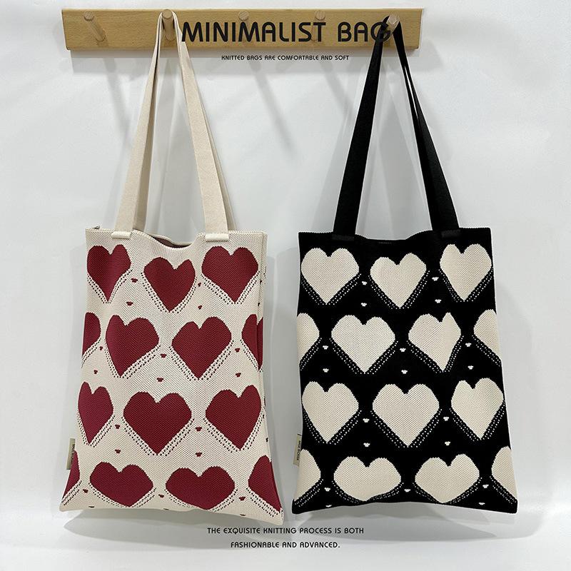 Дизайн Любовь Вязаная Сумка Через Плечо Сумка Большая Сумка Большой Емкости