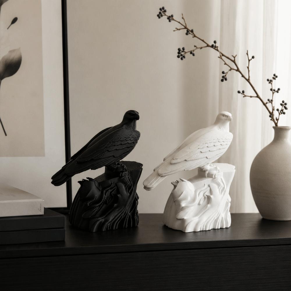 Home Decoration Simulation Crow Model Seagull Bird Ornaments Craft Crow Statue Gift