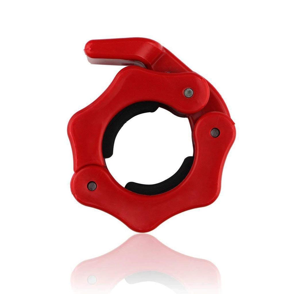 K-cocochi Barbell Collar 28mm Set of 4 Barbell Plate Stopper Dumbbell Lock (Red)