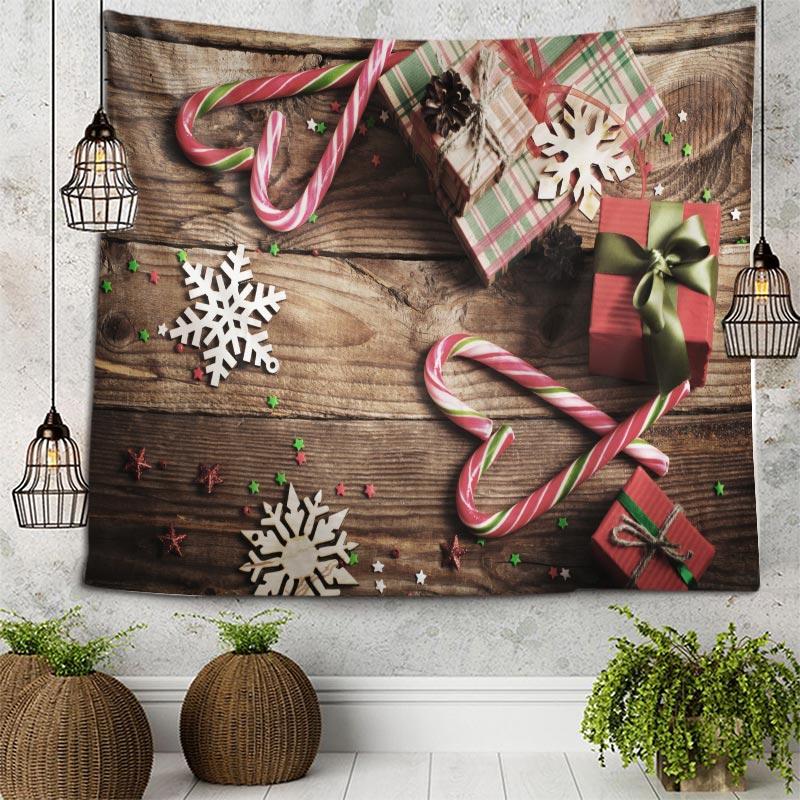 Рождественские подарки, рождественские украшения, печатные гобелены, предметы интерьера, гостиные, спальни, настенные украшения, гобелены