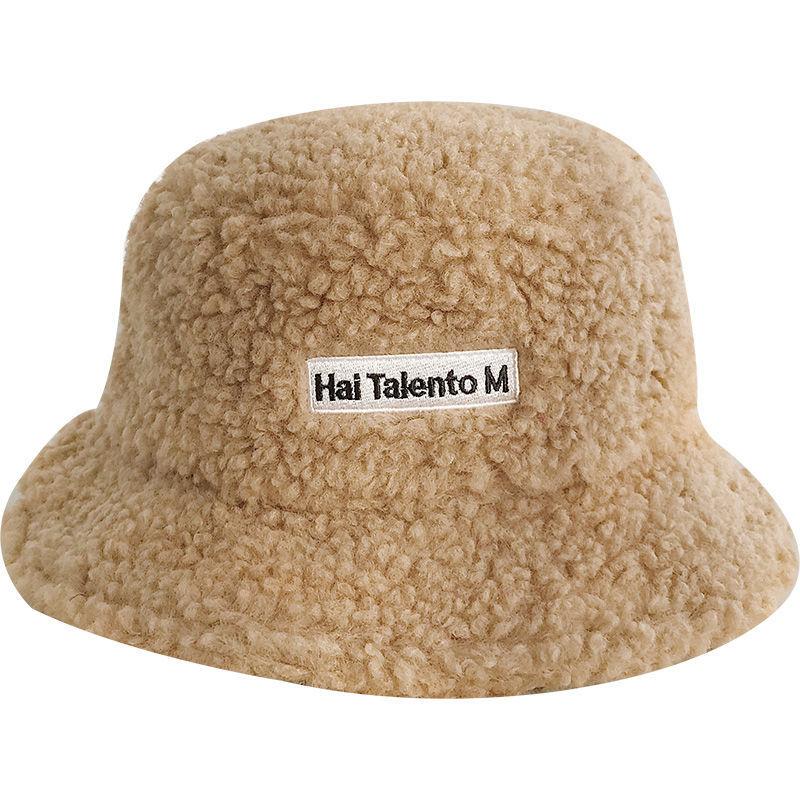Faux Fur Winter Bucket Hat Women Korean Thickened Warm Wool Hats Bob LADY Panama Outdoor Hiking Fisherman Hat