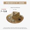 Creative Cowboy Hat Handmade Weave Women Straw Cap Multi-pattern Hollow Design Adjustable New Women's Fashion Sun Hat for Summer
