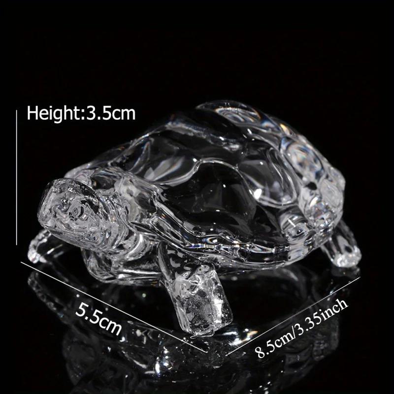 A Crystal Turtle Ornament, Mini Turtle Statue, Lucky Ornament, Suitable for Home Office Desk Decoration, Home Decoration