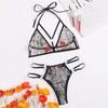 Ladies Sexy Lingerie Set Embroidered Floral Lace Seductive Lingerie Set