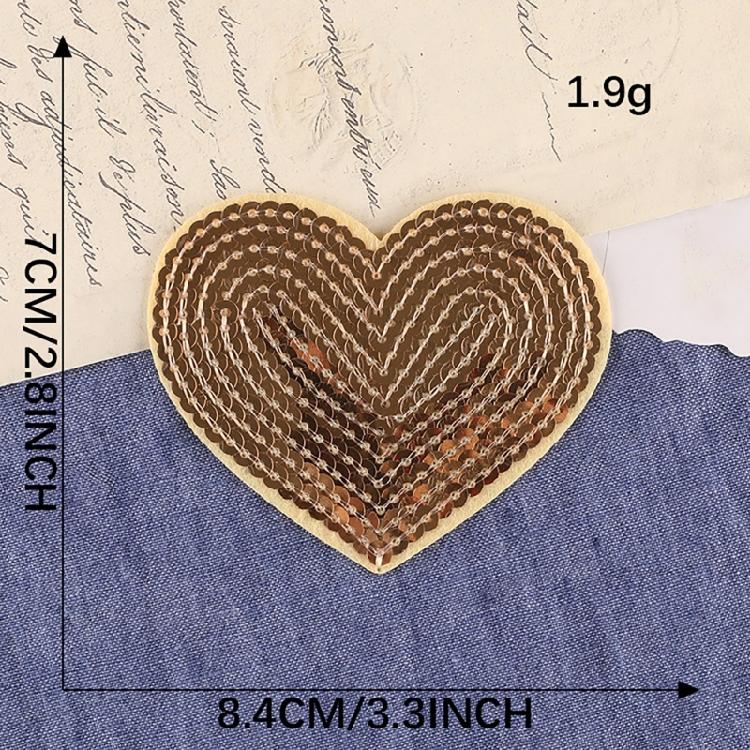 10 шт. Вышитые нашивки в форме сердца, приутюживаемые нашивки, пришивные аппликации, нашивки с пайетками для шляпы