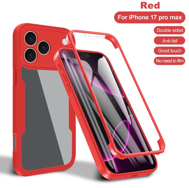 Прозрачный чехол с полной защитой корпуса 360 для iPhone 17 Pro Max iphone17 Air 5G, противоударный бампер для переднего экрана