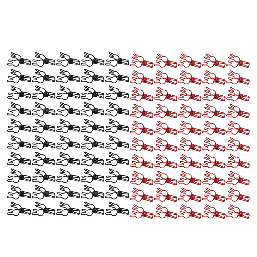 100 шт. Зажимы-кролики, полые, прочные, металлические, многоцелевые, маленькие, для сумок, одежды, D