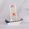 DIY Birthday Gift Sailboat Ornaments Sailing Model Miniature Figurines Micro Landscape Sailing