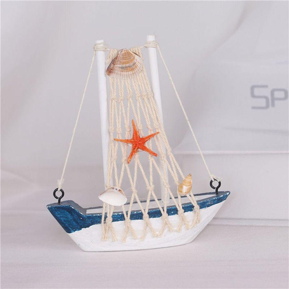 DIY Birthday Gift Sailboat Ornaments Sailing Model Miniature Figurines Micro Landscape Sailing