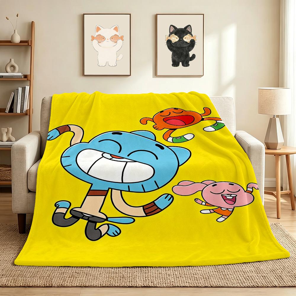 Gumball World Flannel Blanket Throw Blanket Soft Warm Sofa Bed Camping home Decor Unique Christmas Gift C926146