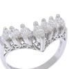 Ring Pt900Platinum/diamond #5.8(US Size) 5.5g Women Used