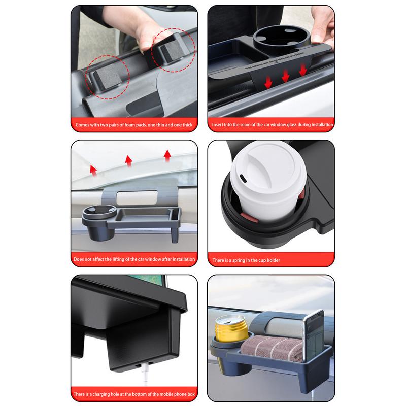 Ящик для хранения на окно автомобиля, органайзер для хранения стаканов с водой, многофункциональный органайзер для автомобильного сиденья, лоток для карт, мобильных телефонов, ключей